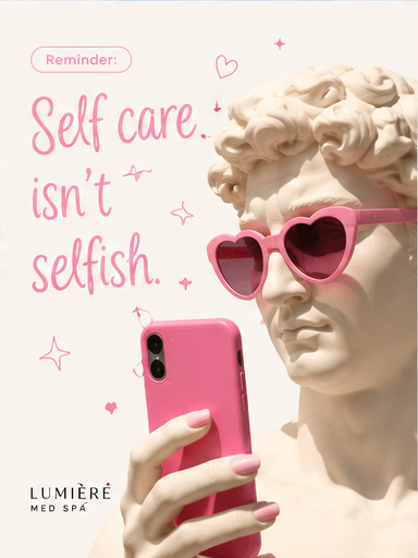 Individual med spa service social post concept